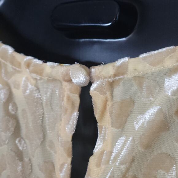 UMGEE USA Burnout Velvet Champagne Leopard Print Dress XL Extra Large NWT - Picture 6 of 7